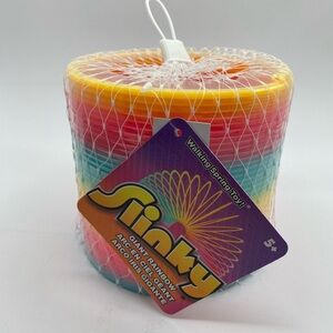 Slinky Oversized Rainbow Spring Toy Multi-Color Walking Stair Toy New With Tags